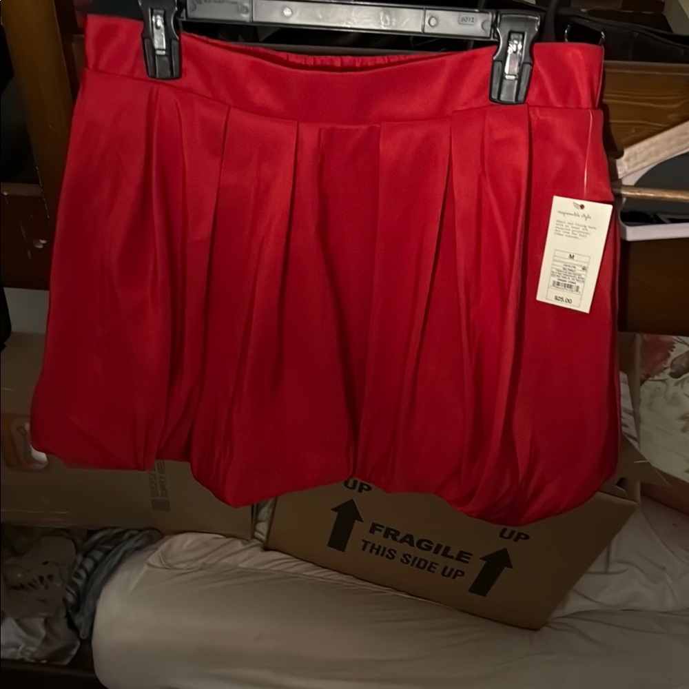 Elegant Red Women's Skirt medium new day